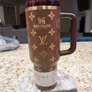 Stanley Gold and Brown Patterned Travel Mug